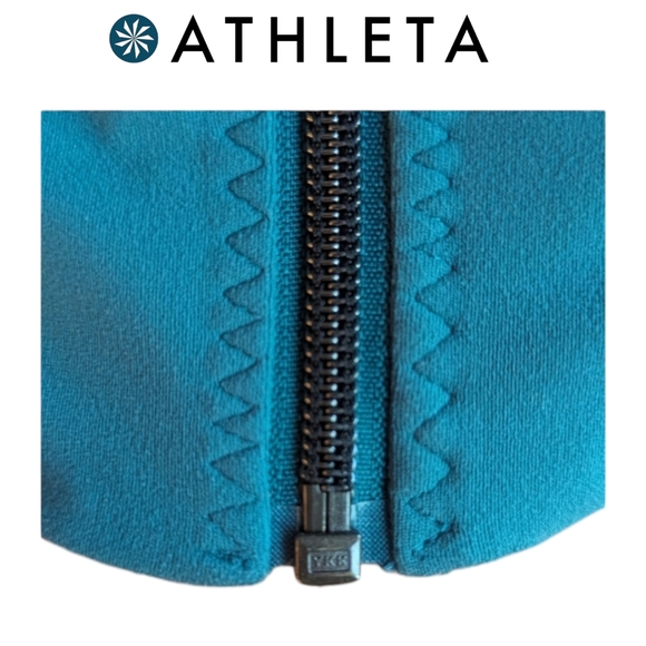 ATHLETA Shanti Jacket Billiard Powervita Teal, Athletic and Yoga Women's Medium - Picture 13 of 15